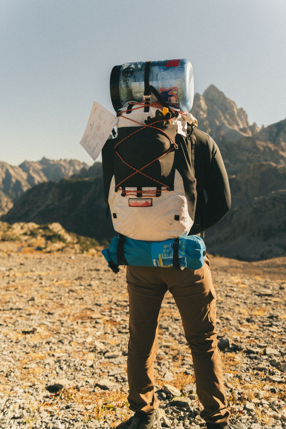 Trekking pack - compression. Ripstop nylon, compression straps, load-bearing hip belt